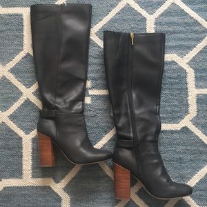 Black knee high boots